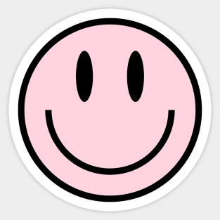 Pink Smiley Face Sticker